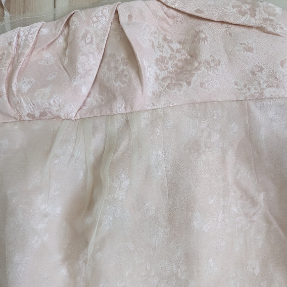 Zara Limited Edition Mixed Organza Midi Dress linen dusty pink studio - Picture 14 of 14